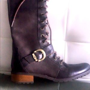 Timberland leather lace up combat boots